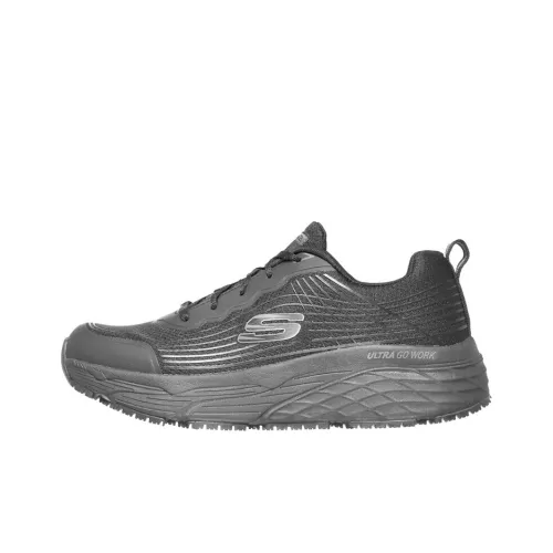 Skechers Max Cushioning Work Relaxed Низкий Топ Повседневная Обувь Мужская Чисто Черная