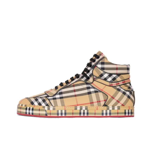 Burberry Винтаж Скейтборд Кроссовки Высокие Мужские