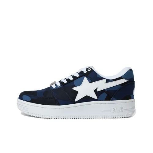A BATHING APE Цвет CAMO BAPE STA Низкий Топ Стильные Скейтбординги Мужской Синий