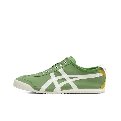 Onitsuka Tiger MEXICO 66 Износостойкий Дышащий Низкий Топ Повседневная Беговая Обувь Унисекс Гороховый Зеленый