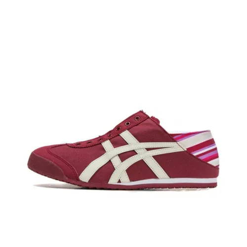 Onitsuka Tiger MEXICO 66 Paraty Противоскользящий Низкий Топ Повседневная Обувь Унисекс Темно-Красный