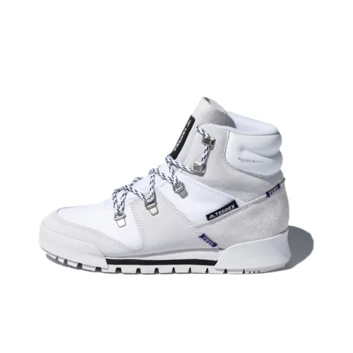 adidas Terrex Snowpitch Cw Устойчивая к истиранию высокая уличная обувь Женская Белая Черная