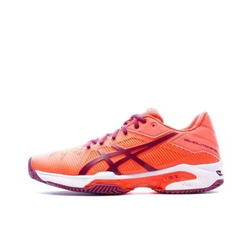 ASICS Гель SOLUTION SPEED 3 Clay Low Top Беговые кроссовки Женские Оранжевый Фиолетовый
