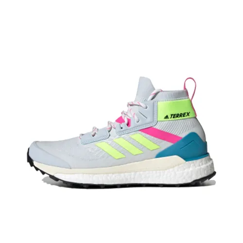 adidas Terrex FREE HIKER PRIMEBLUE Дышащий Устойчивый к истиранию Устойчивый к грязи MID Топ Уличная обувь Женские Синий