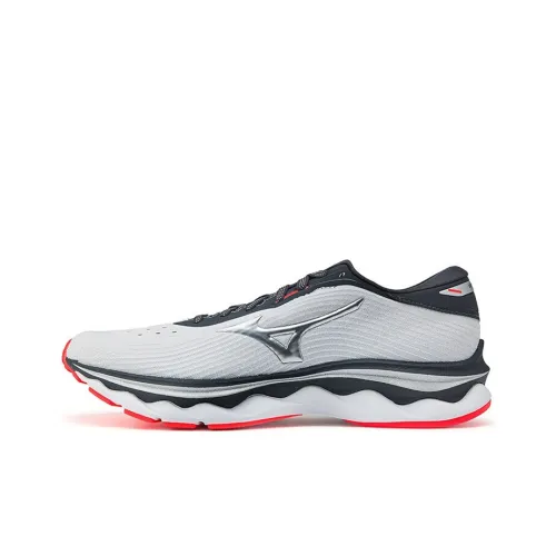 Mizuno Wave Sky 5 Low Топ Беговые кроссовки Унисекс Черный белый