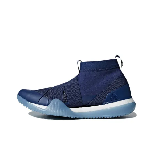 Adidas Pure Boost Устойчивый к истиранию MID Топ Тренировочные Беговые кроссовки Женские Темный индиго