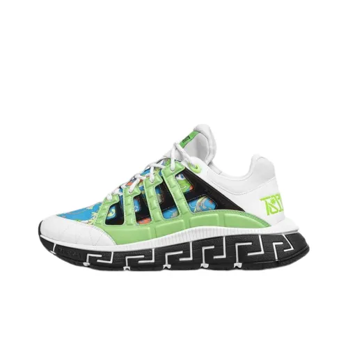 VERSACE Trigreca Низкий Топ Повседневная Обувь Мужская Синий Зеленый