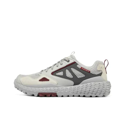 Skechers Monster Low Top Повседневные Беговые Кроссовки Мужские Светло-Серые