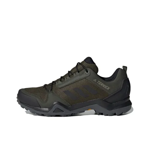 adidas Terrex AX3 GTX Противоскользящий Устойчивый к истиранию Низкий Топ Уличная обувь Мужская Зеленый Черный