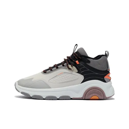 LINING Oтскок MID Топ Беговые кроссовки Мужской Серый