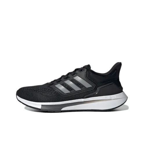 Adidas EQ21 Run Амортизация Износостойкий Низкий Топ Повседневные Беговые кроссовки Мужские Черно-белые