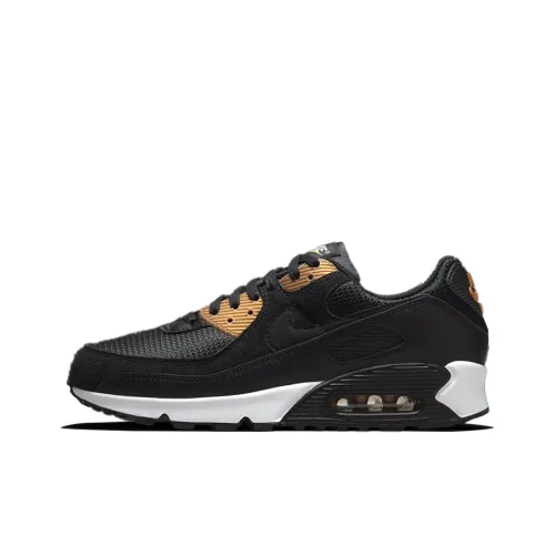 Nike Air Max 90 Low Топ Беговые кроссовки Мужской Черный Коричневый