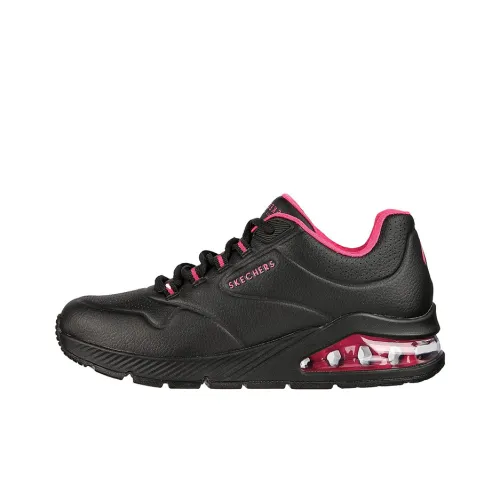 Skechers Uno 2 2-й лучший MID Топ Беговые кроссовки Женские Черный Розовый
