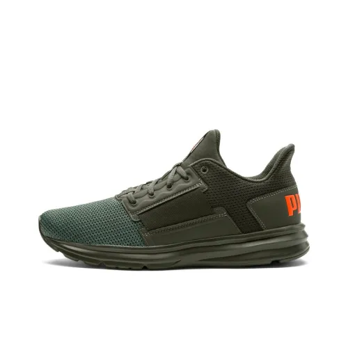 PUMA Enzo Street Low Топ Повседневная обувь Мужская Зеленый Оранжевый