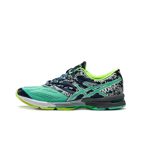 Asics Гель Noosa Tri 10 Low Топ Беговые кроссовки Мужской Синий Зеленый