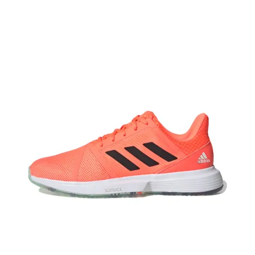 Adidas Courtjam Bounce Slip-Resistant Низкий Топ Кроссовки для Тенниса Мужские Оранжевые Белые