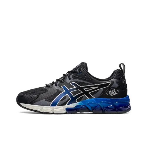 Asics Gel Quantum 180 Износостойкие Дышащие Низкие Кроссовки для Бега Мужские Черные Синие