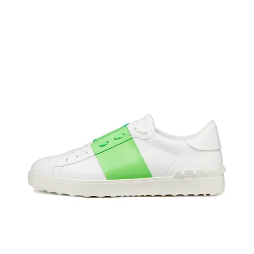 Valentino Открыто Garavani Fluo Открыто Низкие Кроссовки для скейтбординга Мужские Белые Зеленые