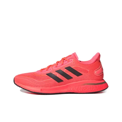 Adidas Supernova Slip Устойчивый к истиранию Низкий Топ Повседневные Беговые кроссовки Женские Красный Черный