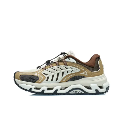 LINING Горы Scenery Дышащий Низкий Топ Беговые кроссовки Мужской Желтый Серый Зеленый