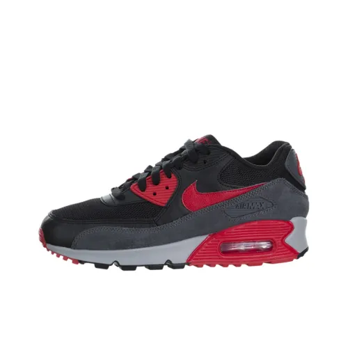 Nike Air Max 90 Low Топ Air Cushion Marathon Беговые кроссовки Женские Черный Красный