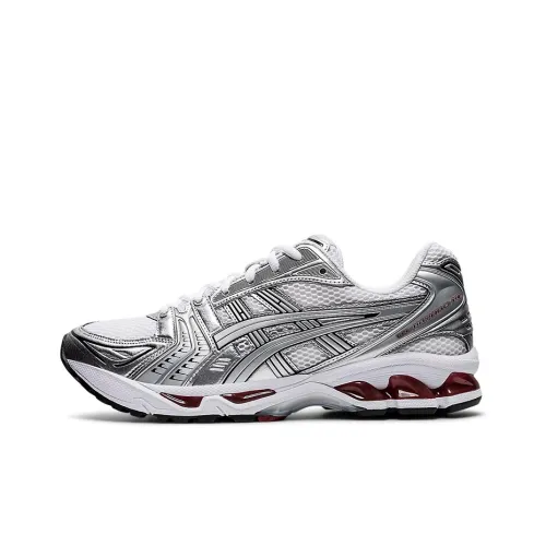 Asics Gel Kayano 14 Low Топ Повседневные Беговые Кроссовки Унисекс Серебристо-Белые