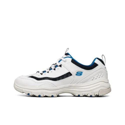 Skechers I Conik Амортизация Износостойкие Низкие Беговые Кроссовки Мужские Белый Черный Синий