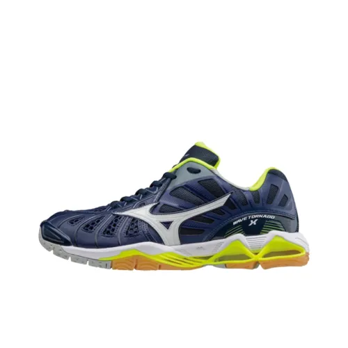 Mizuno Wave Tornado X Slip-Resistant Abrasion-Resistant Breathable Low-Top Running Shoes Unisex Blue White Мицубо Уэйв Торнадо X Противоскользящий Устойчивый к Износу Дышащие Низкие Кроссовки для Бега Унисекс Синий Белый