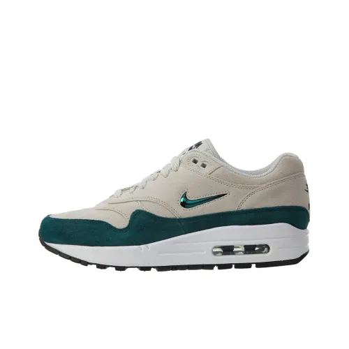 Nike Air Max 1 Low Топ Беговые кроссовки Мужской Бежевый Зеленый