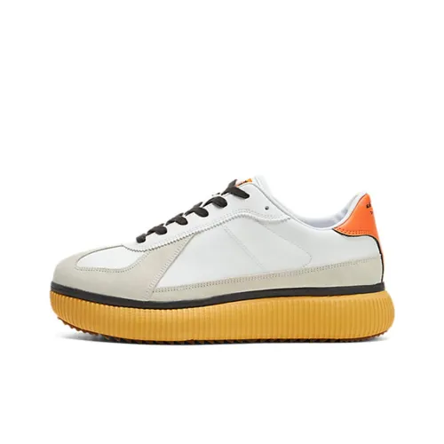 Onitsuka Tiger Delecity Устойчивый к истиранию Низкий Топ Casual Унисекс Белый Оранжевый