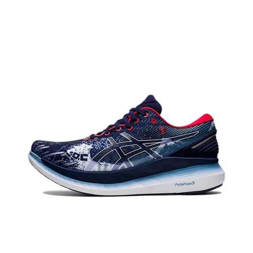 Asics Glideride 2 Low Топ Беговые кроссовки Мужской Темно-синий Белый
