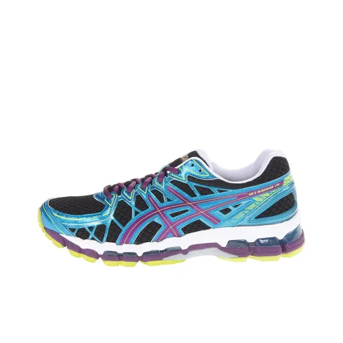 Asics Gel Kayano20 Низкие Кроссовки для спорта Женские Черный Синий Фиолетовый Пэчворк