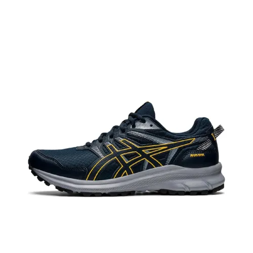 Asics Trail Scout 2 Low Top Trail Беговые кроссовки Мужские Темно-синий Желтый
