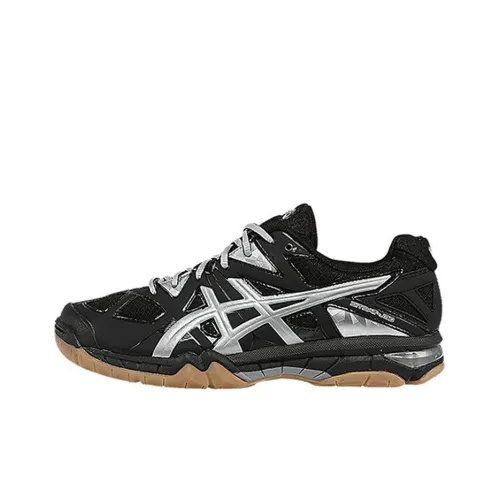 Asics Гель Tactic Low Топ Беговые кроссовки Женские Черный Серебряный