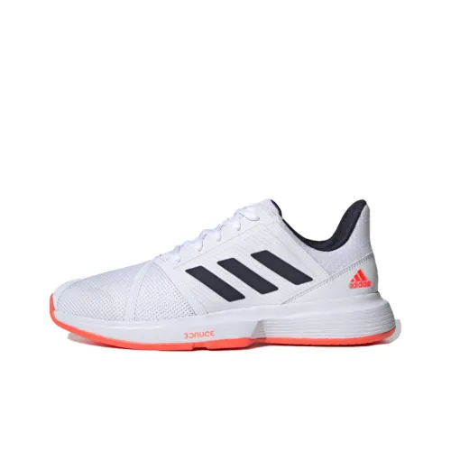 Adidas Courtjam Bounce Slip-Resistant Низкий Топ Теннисные Кроссовки Мужские Белые Розовые