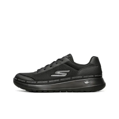 Skechers GO WALK Ma Low Топ Беговые кроссовки Мужской Чисто черный