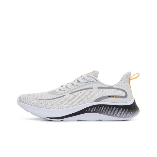 Erke Qitan Lite Амортизаторы Ударопрочный Устойчивый к истиранию Низкий Топ Беговые кроссовки Мужские Серый Оранжевый