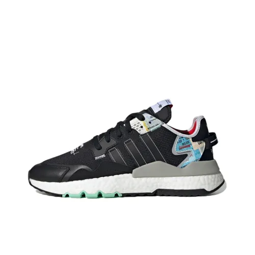 Adidas Originals Nite Jogger Амортизация Устойчивый к истиранию Легкий Низкий Топ Повседневный Унисекс Черный
