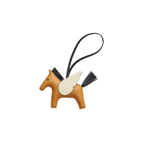 HERMES Rodeo Pegase Овчина Подвески Коричневый Унисекс