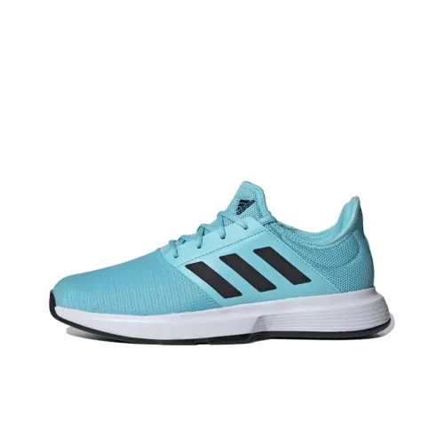 Adidas GameCourt Shock Absorbers Slip-Resistant Abrasion-Resistant Breathable Low-Top Running Shoes Men's Blue Black Adidas GameCourt Shock Absorbers Противоскользящие устойчивые к истиранию дышащие низкие беговые кроссовки мужские синий черный