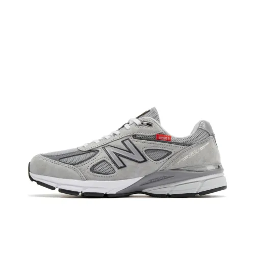 New Balance NB 990 V4 Low Топ Повседневные Беговые Кроссовки Унисекс Серый Сделано в США