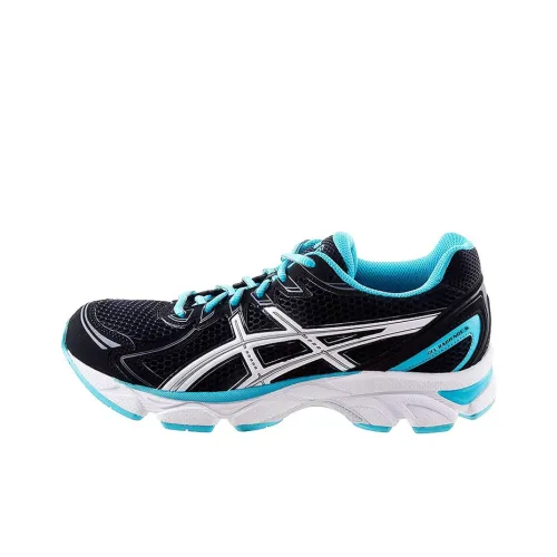 Asics GEL RADIENCE 6 Износостойкий и Легкий Низкий Топ Беговые кроссовки Женские Черный Белый Синий