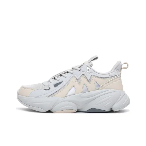 Erke Strange Bomb A Fle Амортизация Низкий Топ Беговые кроссовки Мужской Экрю