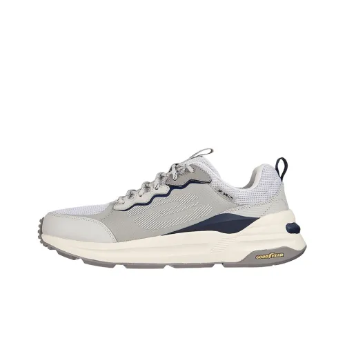 Skechers Global Jogger Low Топ Повседневные Беговые Кроссовки Мужские Белые Серые