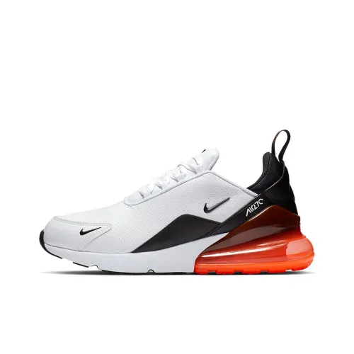 Nike Air Max 270 Low Беговые кроссовки Мужские Белый Черный Оранжевый