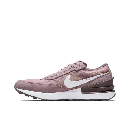 Nike Waffle One Slip-Resistant Low Top Casual Women's Pink White Найк Waffle One противоскользящий низкий топ кэжуал женский розовый белый