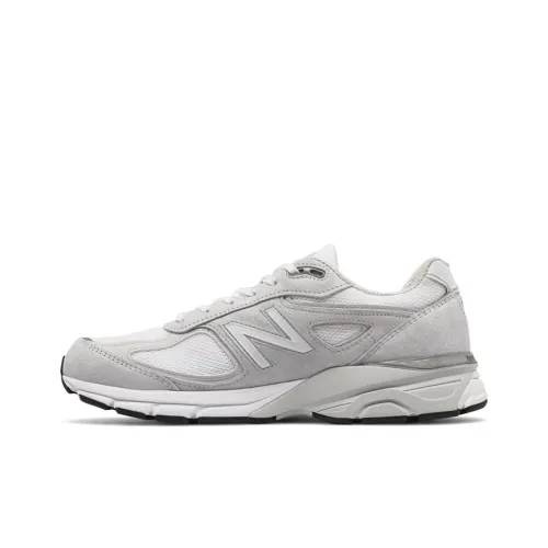 New Balance NB 990 V4 Low Топ Беговые кроссовки Мужской Серый Белый Сделано в США