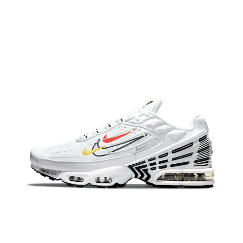 Nike Air Max Plus 3 Амортизация Износостойкий Низкий Топ Беговые кроссовки Мужские Белые