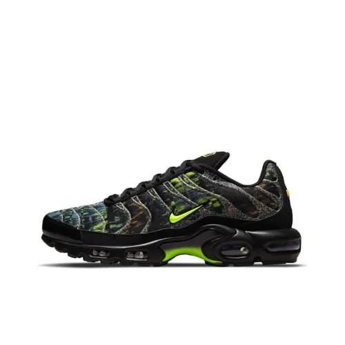 Nike Air Max Plus Low Top Air Cushion Беговые кроссовки Мужские Черные Зеленые