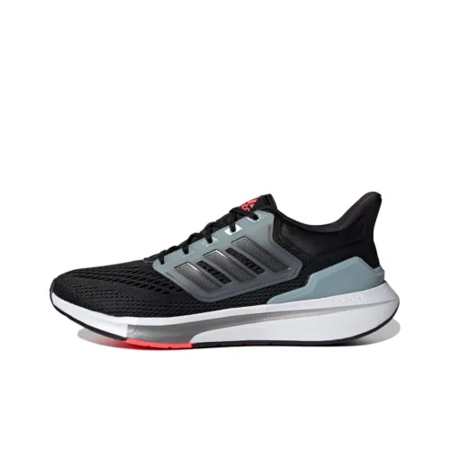 Adidas EQ21 Run Шокаблоки Противоскользящие Низкий Топ Повседневные Беговые кроссовки Мужские Черный Синий